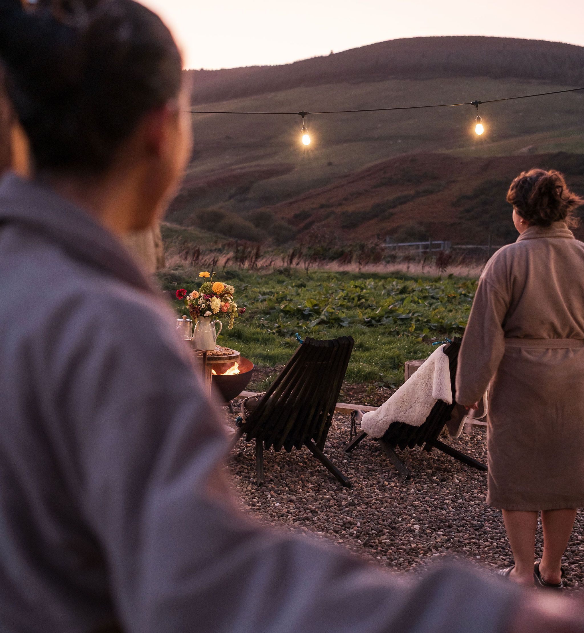 Maycroft Wild Spa at sunset