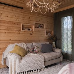 Sofa in spa treatment room
