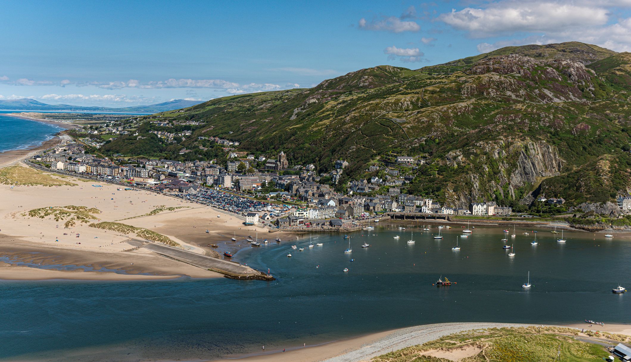 A view over cardigan bay from the mouth of the river