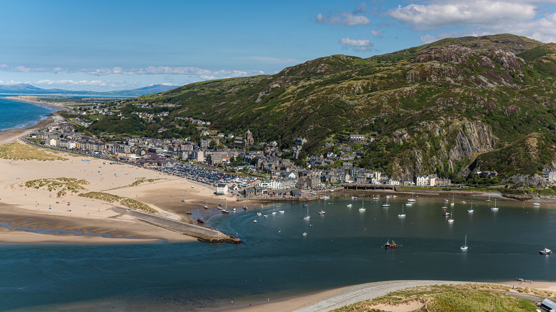 A view over cardigan bay from the mouth of the river