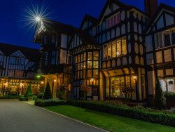 Front of Hotel at night 2