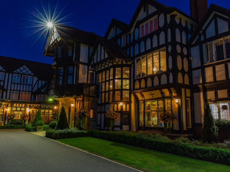 Front of Hotel at night 2