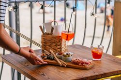Antipasti overlooking the beach