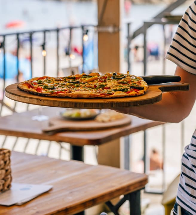 Terrace overlooking Lyme Regis Beach