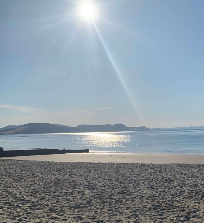 Spring on Lyme Regis Beach