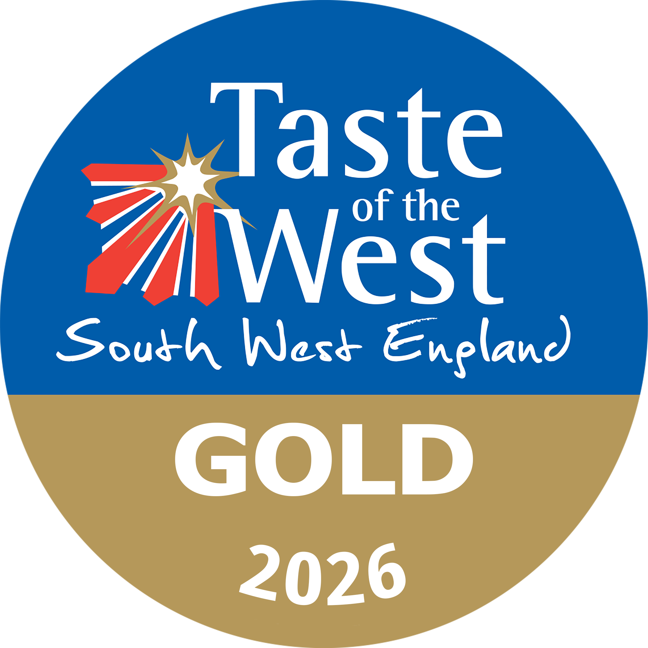 Taste of the West South West England Gold 2026 award badge