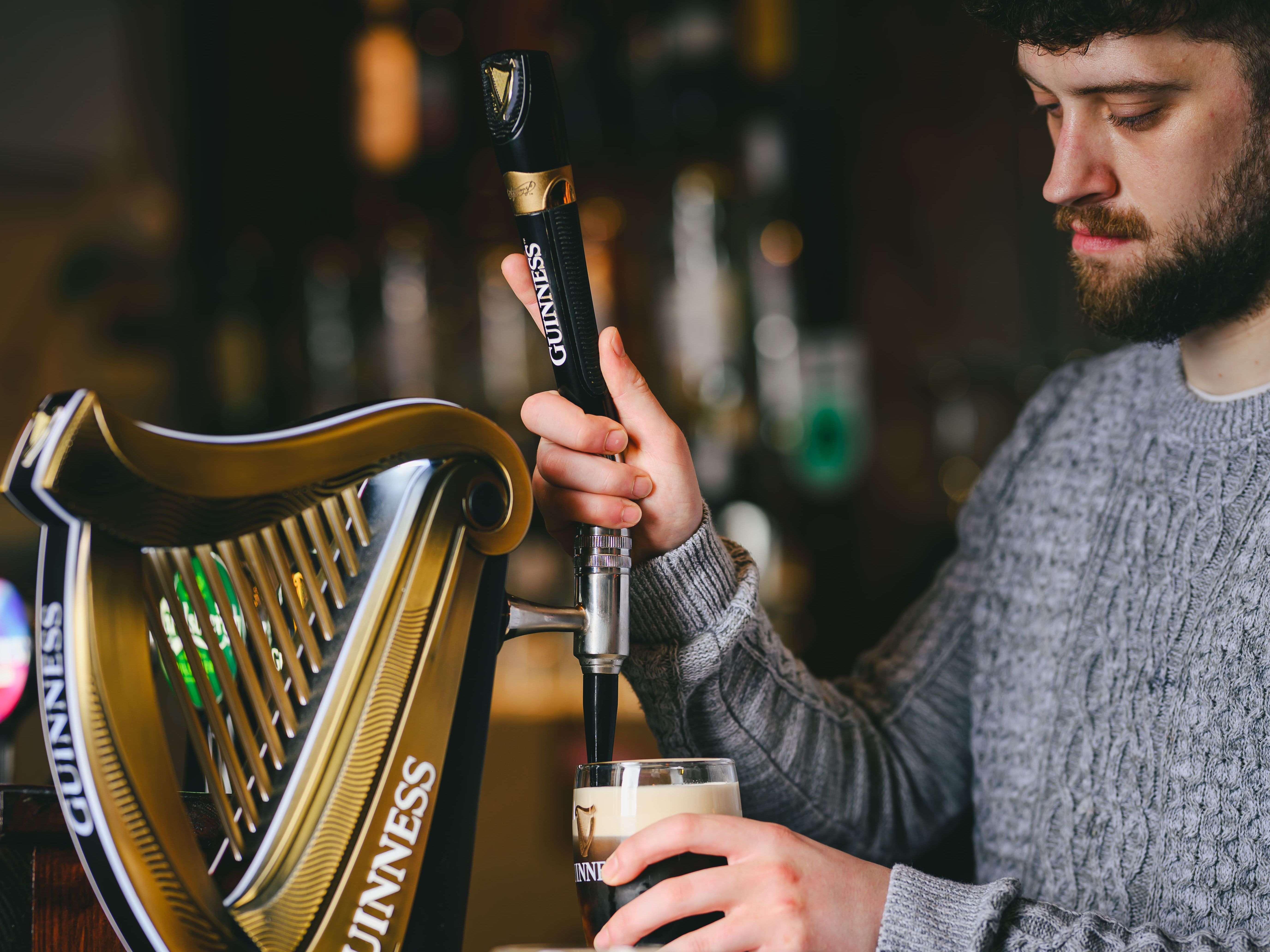 Man Pouring Guiness - Hotel Sligo