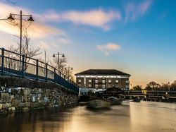 Riverside Sligo Hotel at sunset