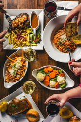 Dishes arranged on table