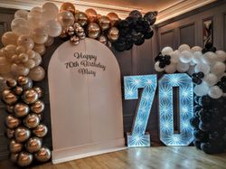 70th Birthday Party Set Up