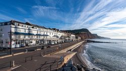 Sidmouth  Hotel esplanade seaside walk