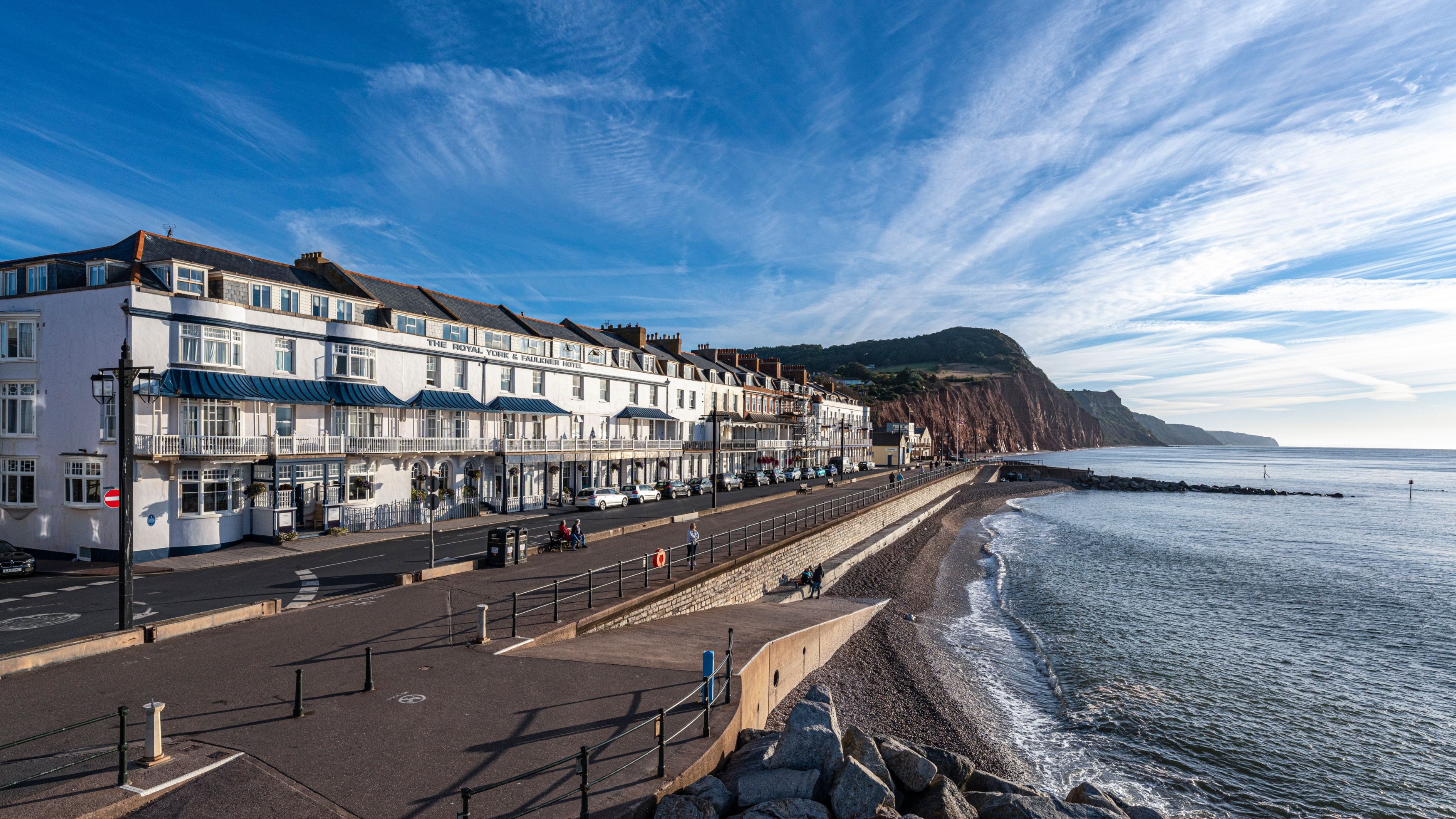 Sidmouth  Hotel esplanade seaside walk