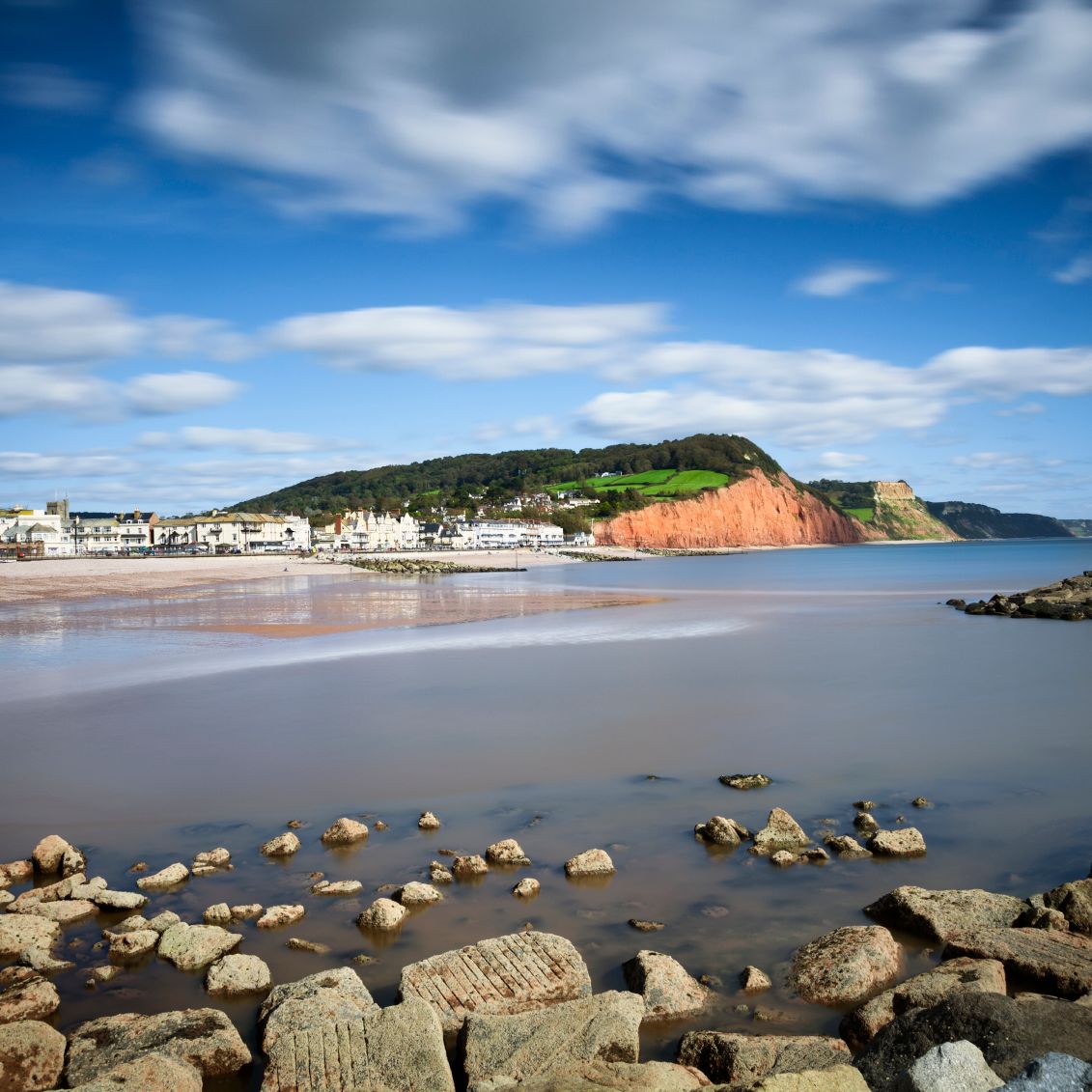sea view of sidmouth sea front