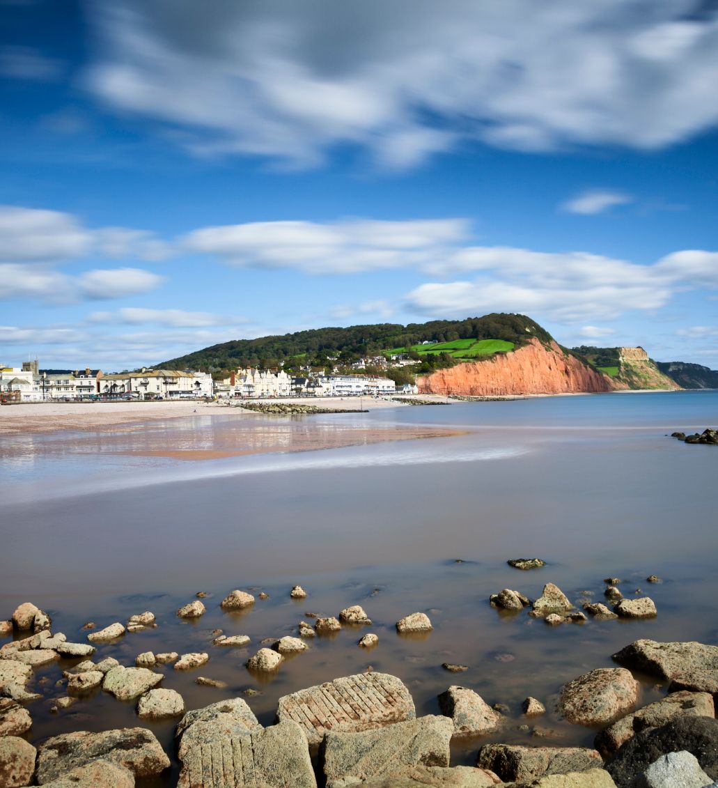 sea view of sidmouth sea front