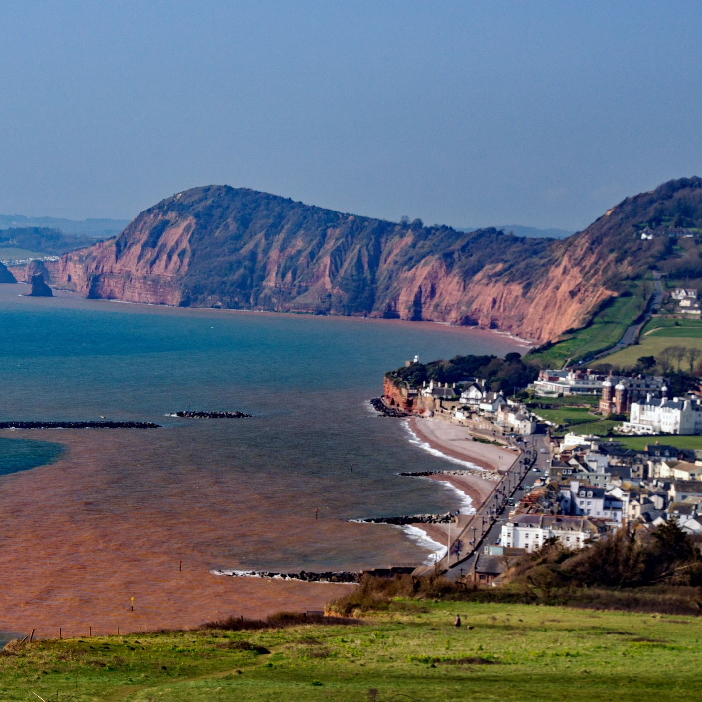 Sidmouth Sea Front Cliff view