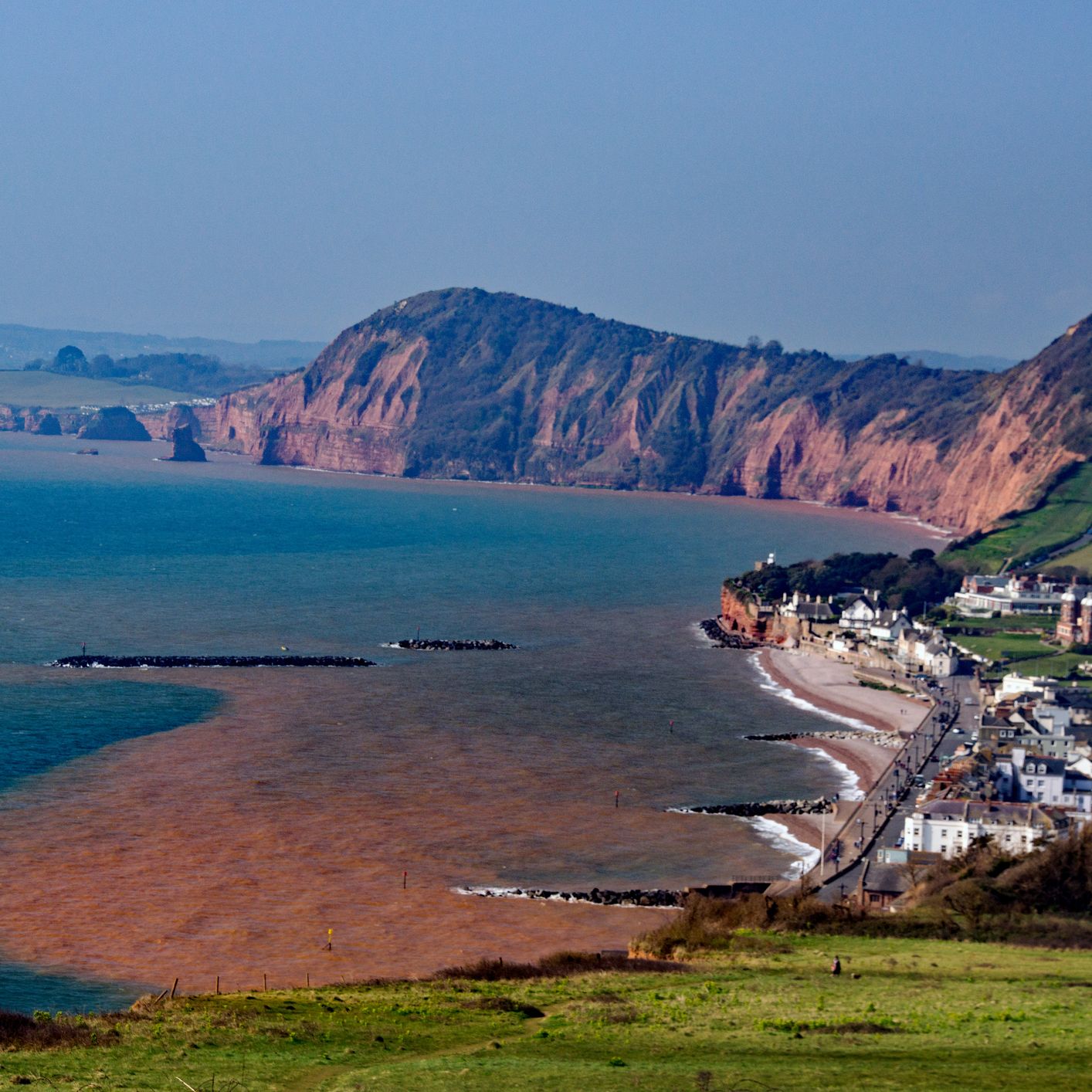 Sidmouth Sea Front Cliff view