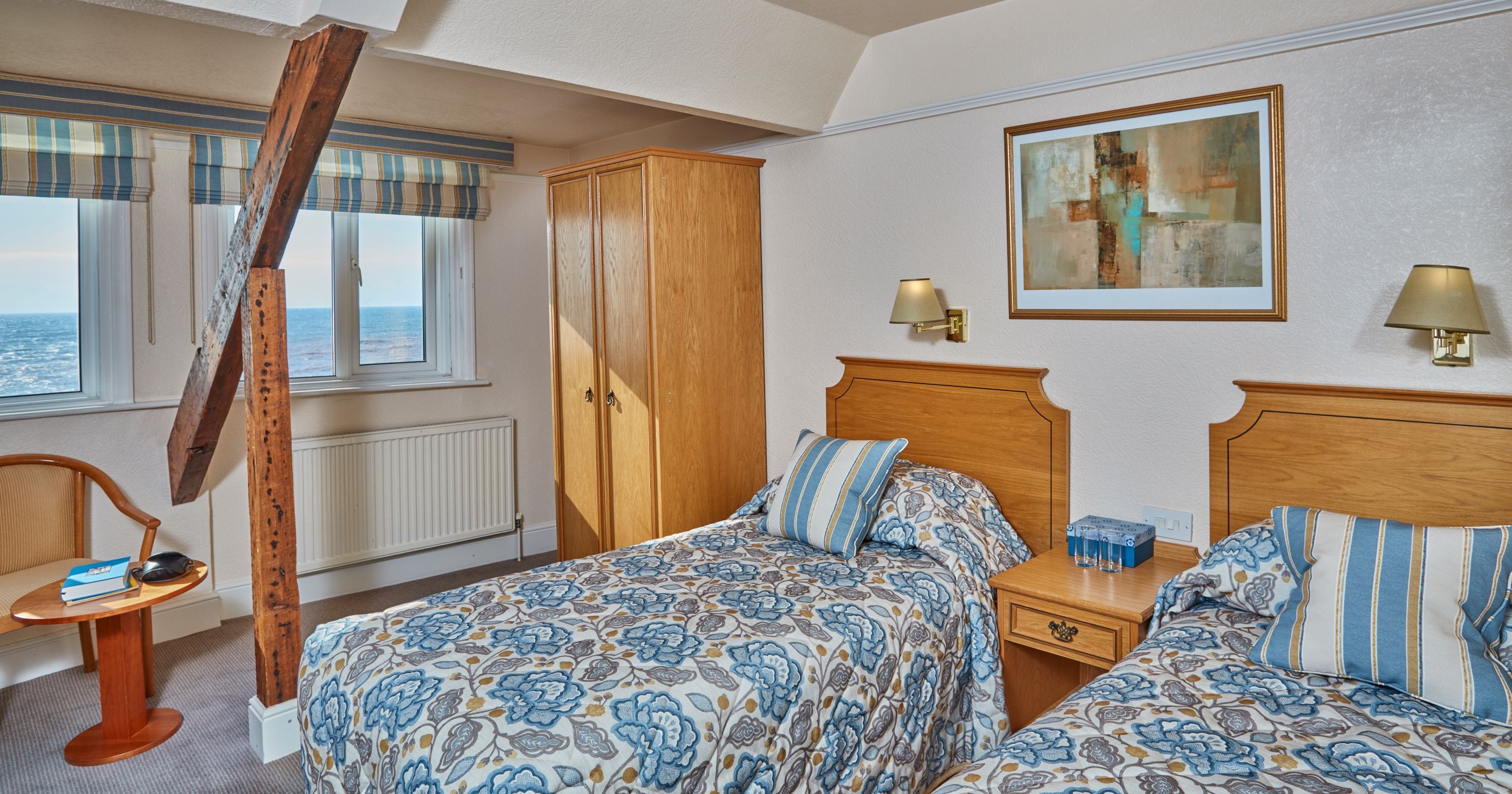 Blue single twin room