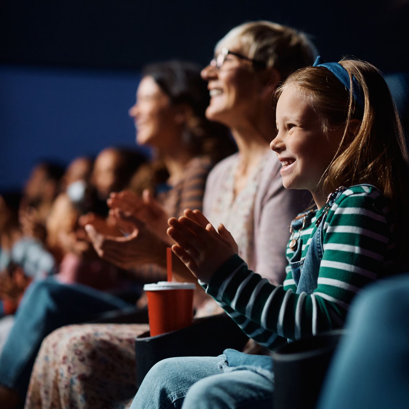 Family at the cinema