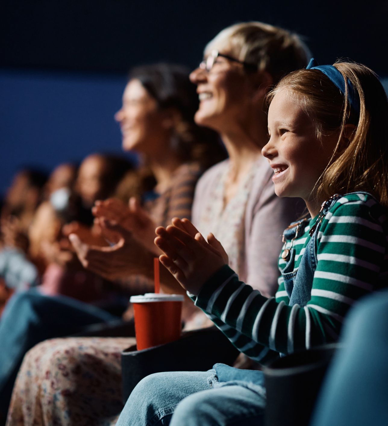 Family at the cinema