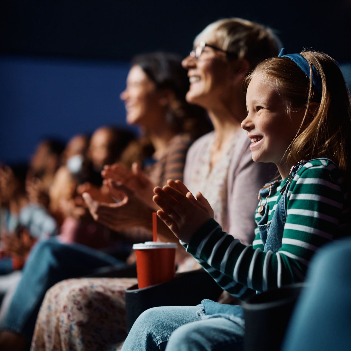 Family at the cinema