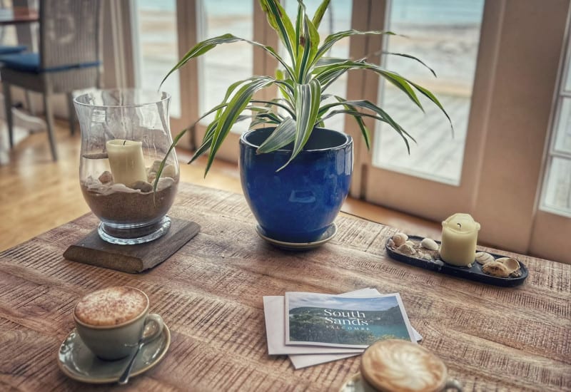 Coffee at South Sands, Salcombe