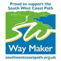 South West Coast Path Way Maker logo supporting the South West Coast Path