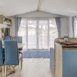 View of patio doors from inside caravan