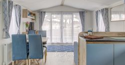 View of patio doors from inside caravan