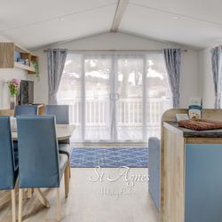 View of patio doors from inside caravan
