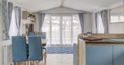 View of patio doors from inside caravan