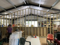 All of the noggins cut and fitted and the first plasterboard panels being fitted. 21/06/24