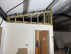 12/12/2024 The last of the stud walling erected in the meeting room.