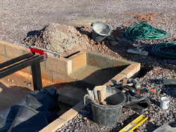 30/01/2025 new steps being constructed down to the steaming bays.