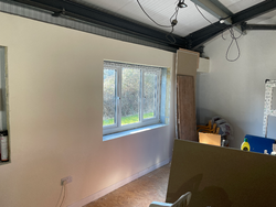 20/03/2025 The first of the windows installed in the meeting room.