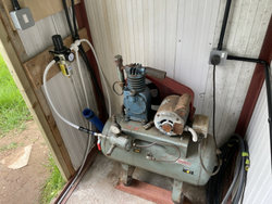 24/04/2025 The air compressor being connected up.
