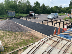 15/05/2025 The new tarmac between the traverser rails.