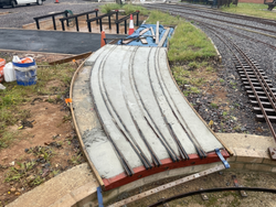 05/06/2025 The turntable turnout concreting almost complete