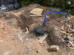 14/08/2025  Installation of ducting and draw pit for the car park lighting.