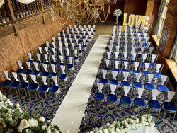 Chairs for ceremony in great hall