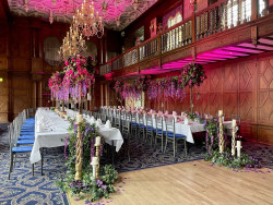 Great hall with table set up
