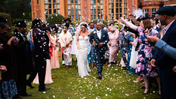 Bride and groom confetti