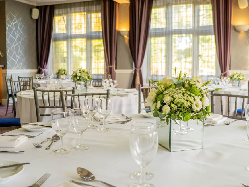 The Manders wedding table set up