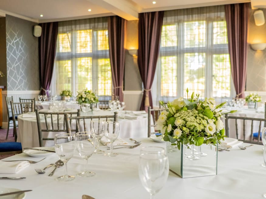 The Manders wedding table set up