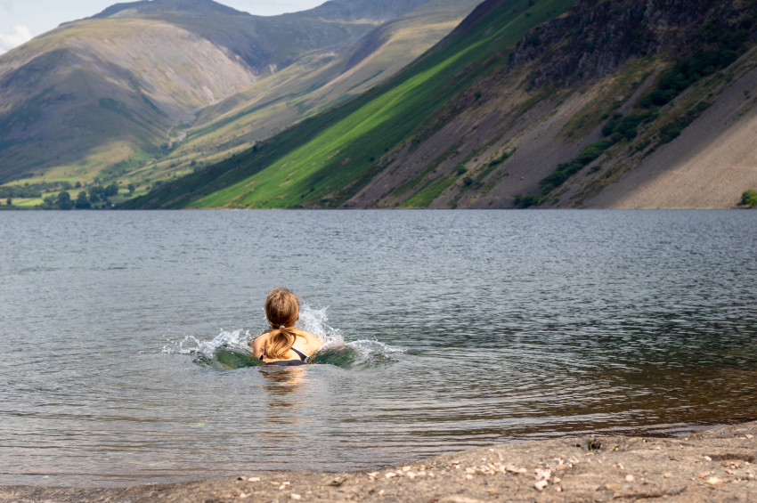 Wild swimming lake district