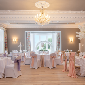 Ballroom set with tables