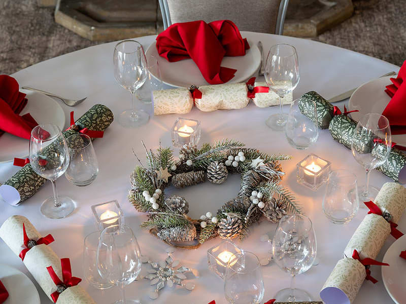 Christmas table decorations