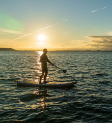 paddleboarding