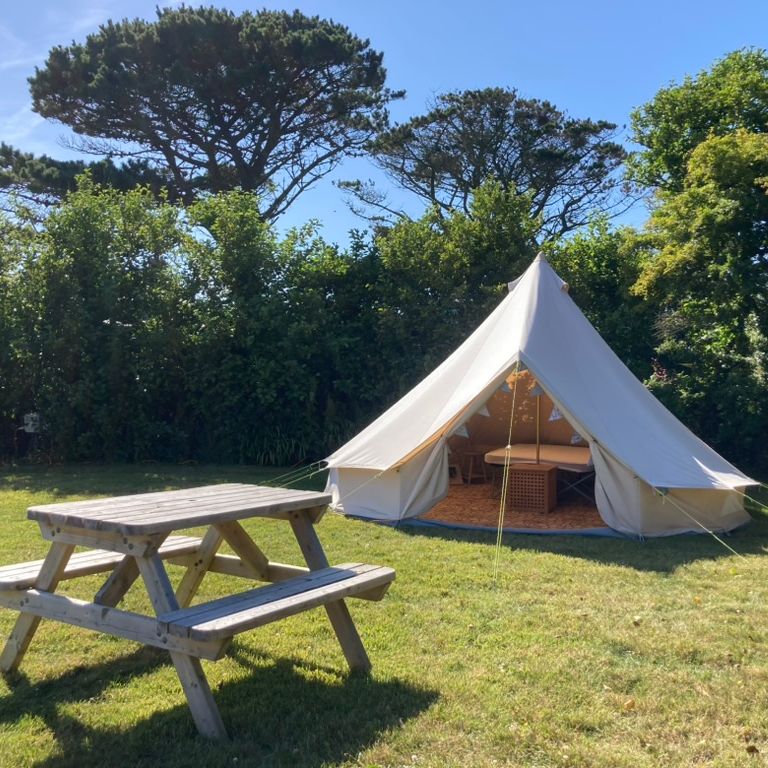 Bell Tent and Picnic Bench
