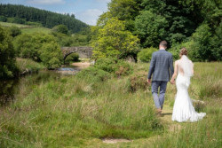 Louise Richey - Bride and groom outside