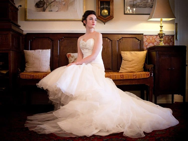 portia-crossley bride sat inside